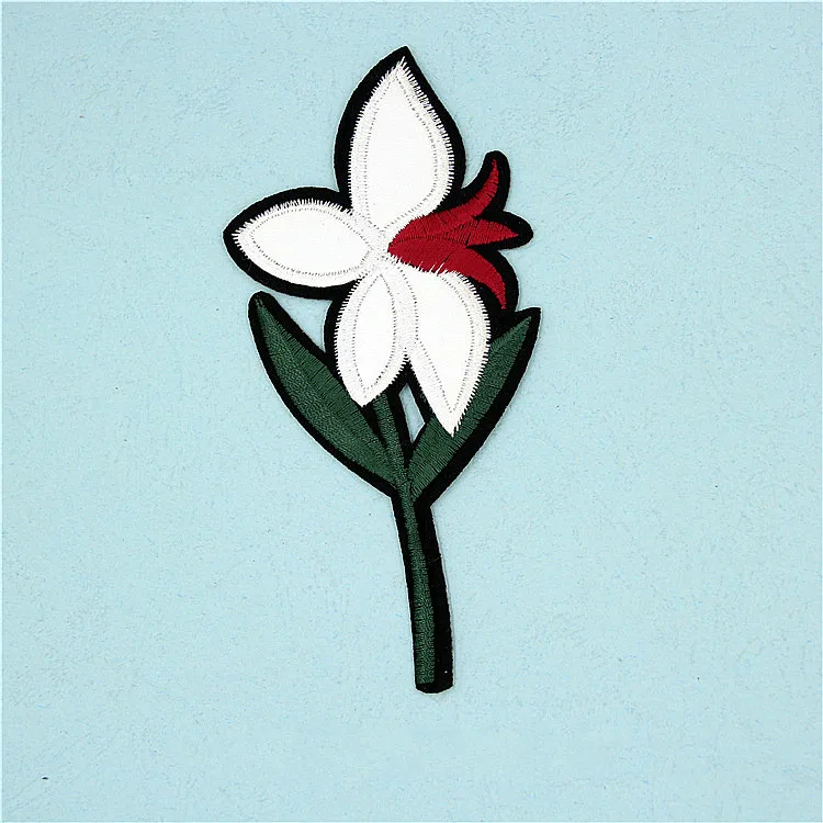 1PCS Cloth Patch Iron on Creative Clothing Decorations Rose Flower