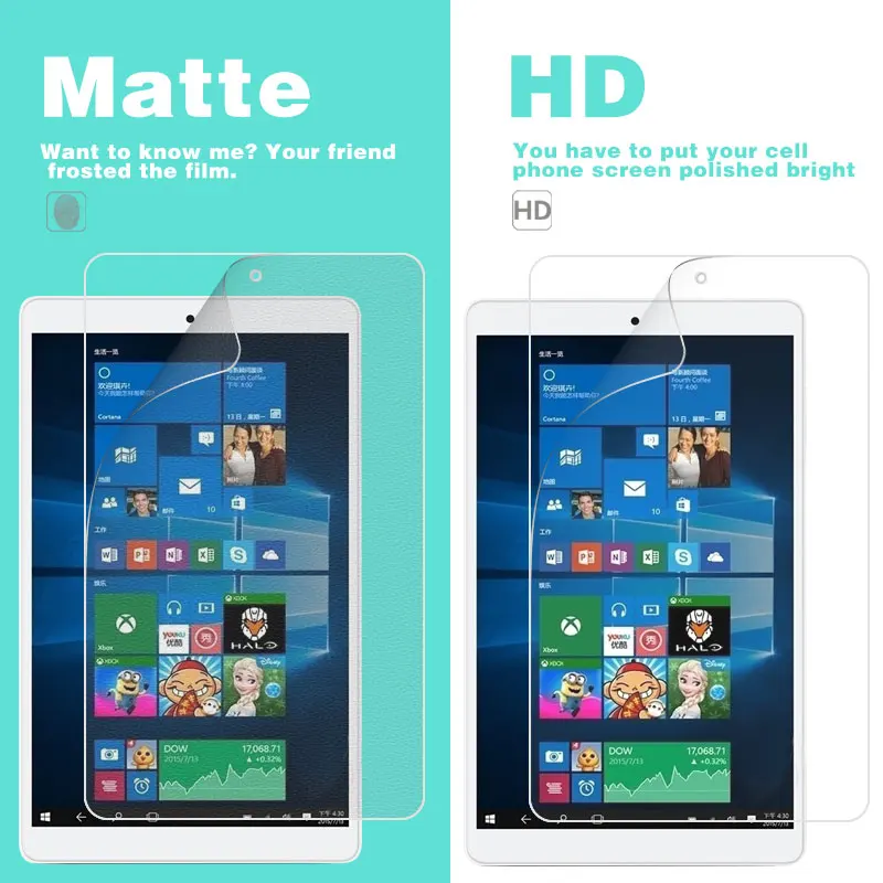 

Front Anti-Glare Matte Film Cover For Teclast X80HD 8" HD Glossy Clear Screen Protector Plastic Protective Film LCD panel guard