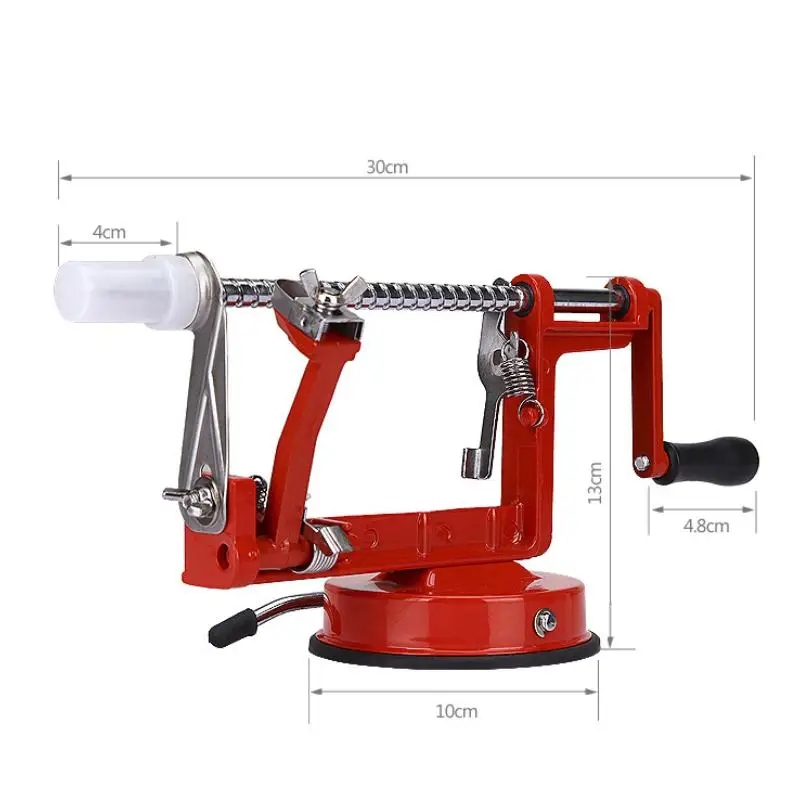 스테인레스 스틸 3 in 1 사과 필러 절단 빠른 과일 슬라이스, 크리에이티브 홈 주방 도구 핵 제거 양방향 빨판