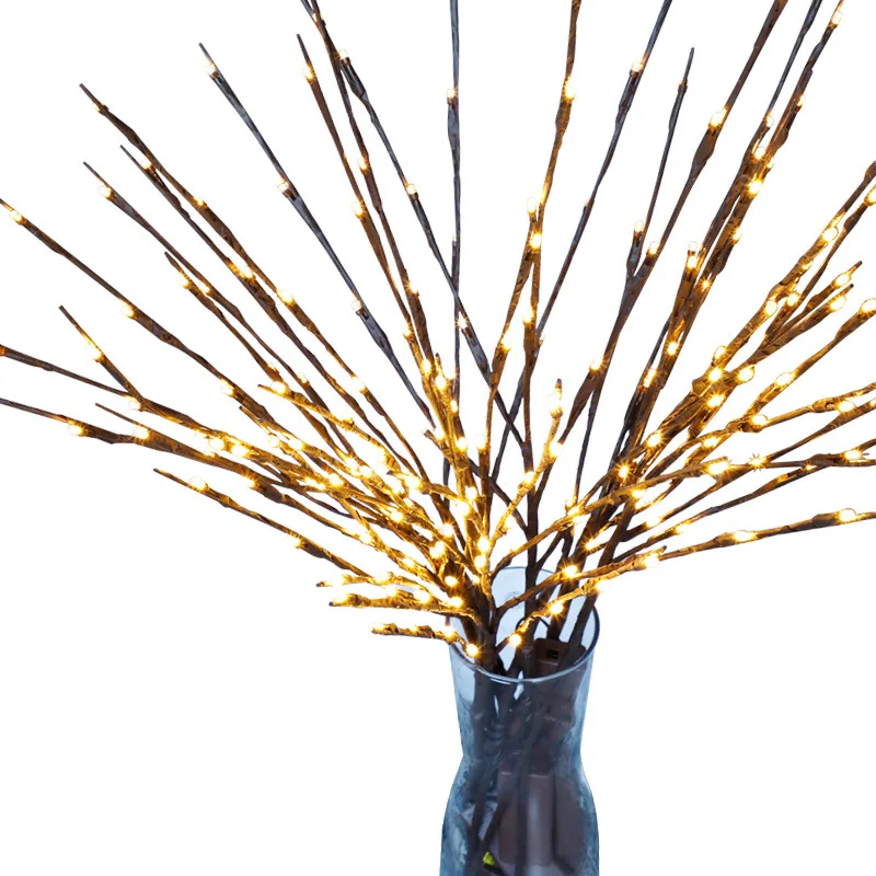 The Light Garden Floral LED Willow Branch Lamp Battery-Operated 20 Bulbs For Home Christmas Party Garden Decoration