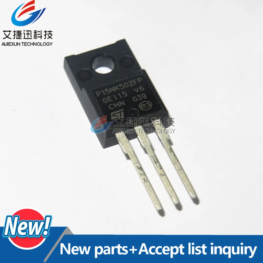 5Pcs STP15NK50ZFP TO220F MOSFET Trans MOSFET N-CH 500V 14A 3-Pin(3+Tab) TO-220FP Tube in stock 100%New and original