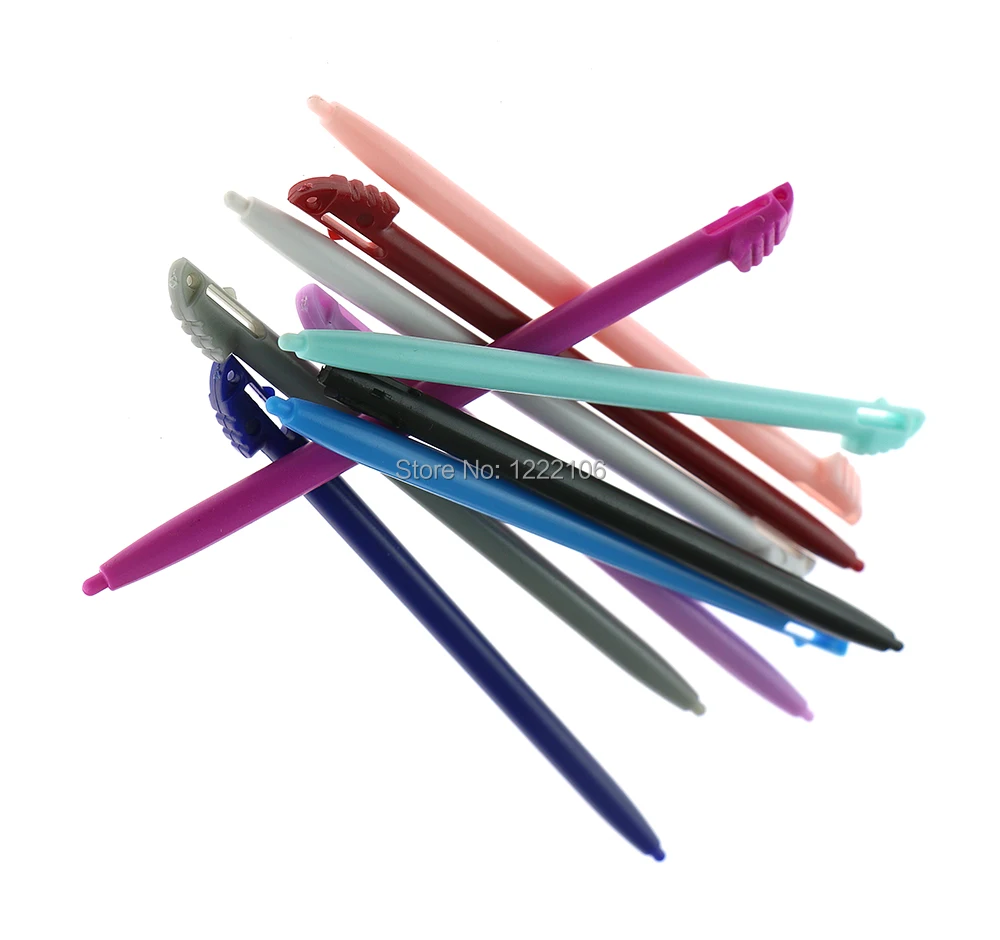 Penna stilo Touch Screen in plastica 12 colori all'ingrosso di alta qualità 20 pezzi per 3DS XL