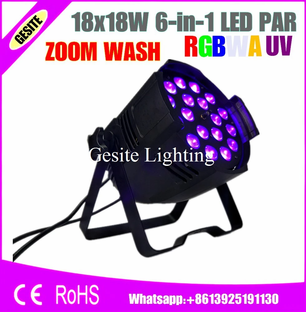 

Free Shipping 4pcs/Lot Professional 18x18W Led Par Light with Zoom 330W 10 Degree to 60 Degree LCD Display Cooling Fan