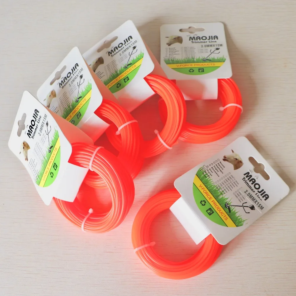 

5pcs Grass Trimmer Line 2.0mm Diameter 15M round for Brush Cutter Power Nylon Line Grass Cutting