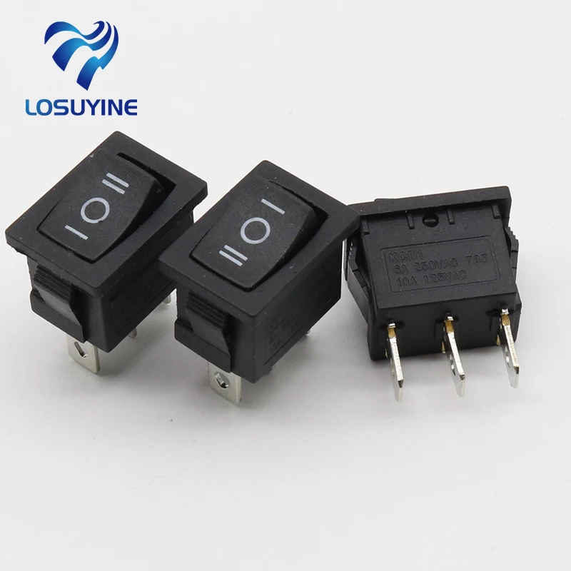 5pcs interruptor oscilante de 3 posições 3 pinos liga/desliga no interruptor de pressão