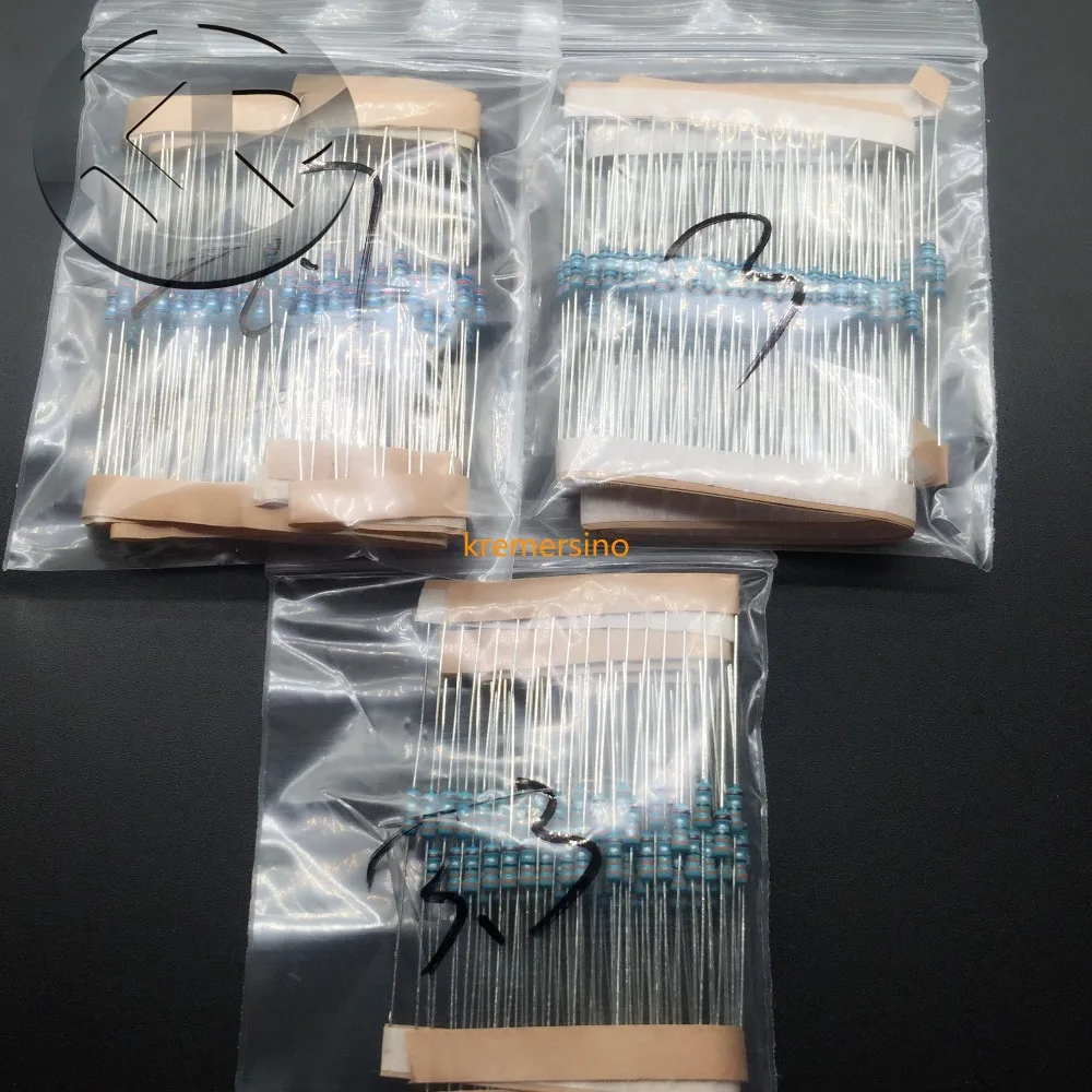Resistor set for Vehicle Airbag Repairing 2ohm 2.2ohm 2.4ohm 2.7ohm 3.0ohm 3.3ohm 600 pieces of resistor