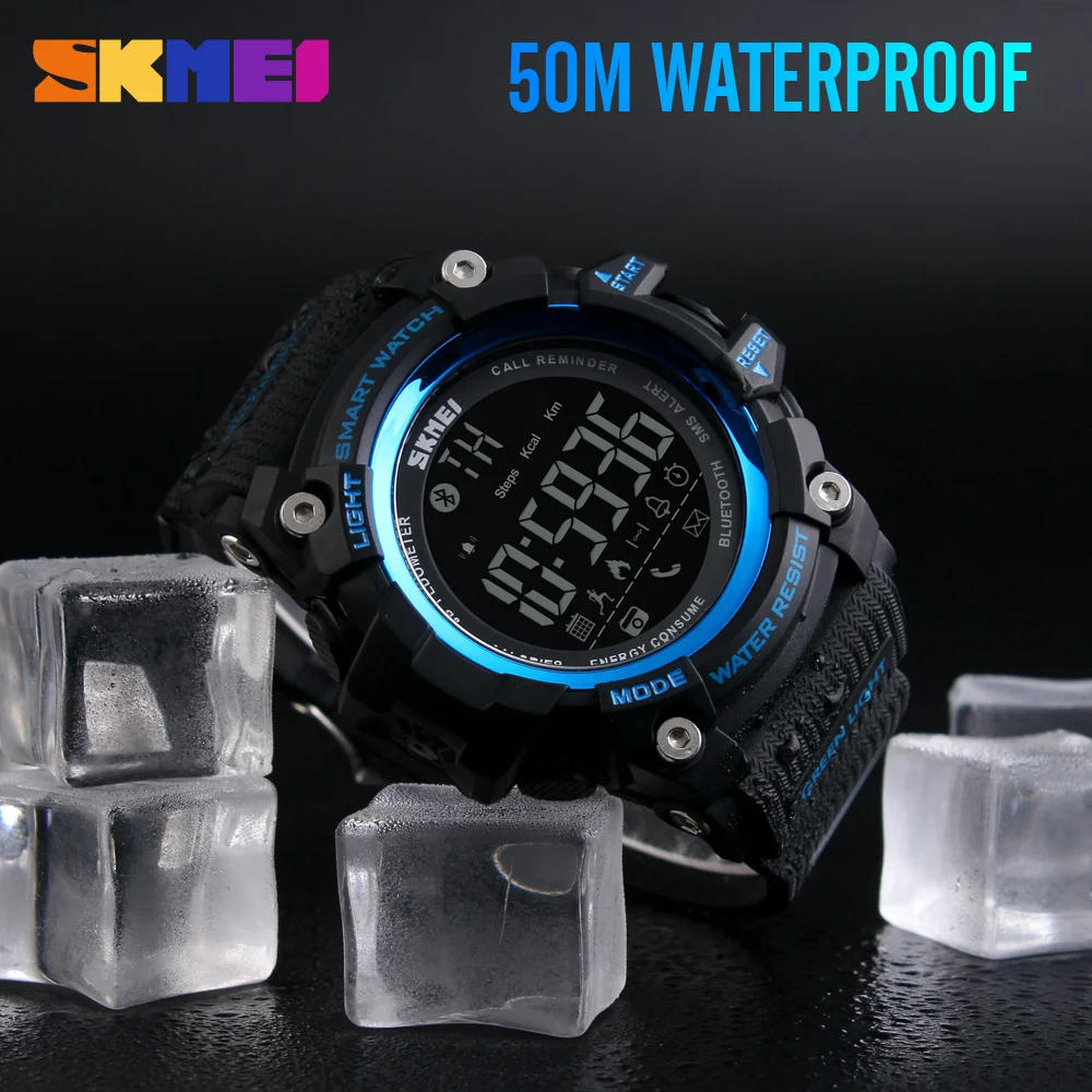 SKMEI Smart Bluetooth Sports Watch Fitness Tracker Calorie Pedometer Waterproof Men\'s Watches LED Digital Smart Wrist watch