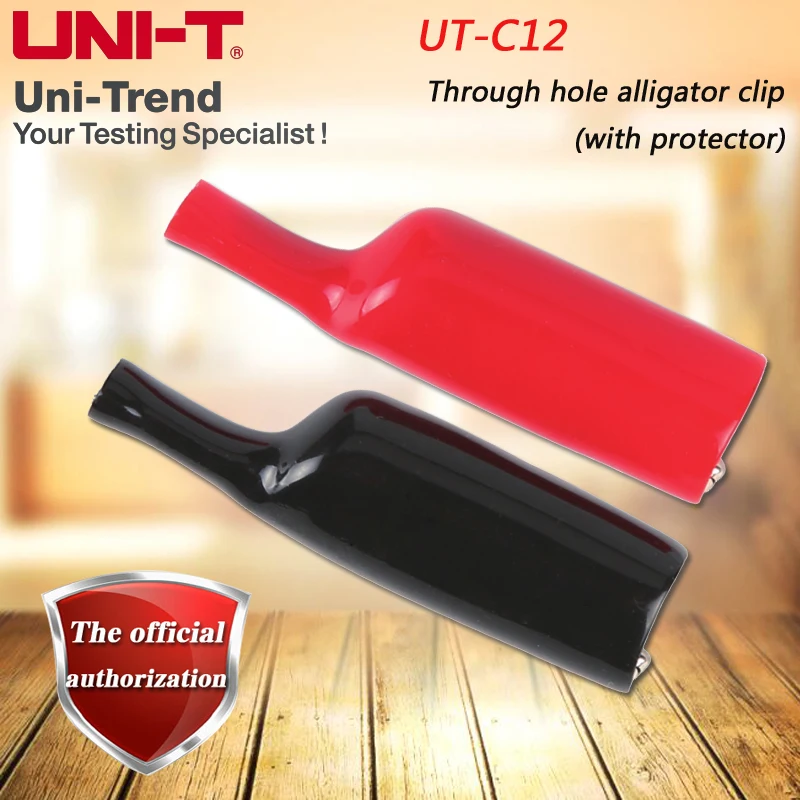 UNI-T UT-C12 Straight-hole Alligator Clip (with protective film) for UT105 / 106/108/109, UT71 series, UT803, UT804, UT805A