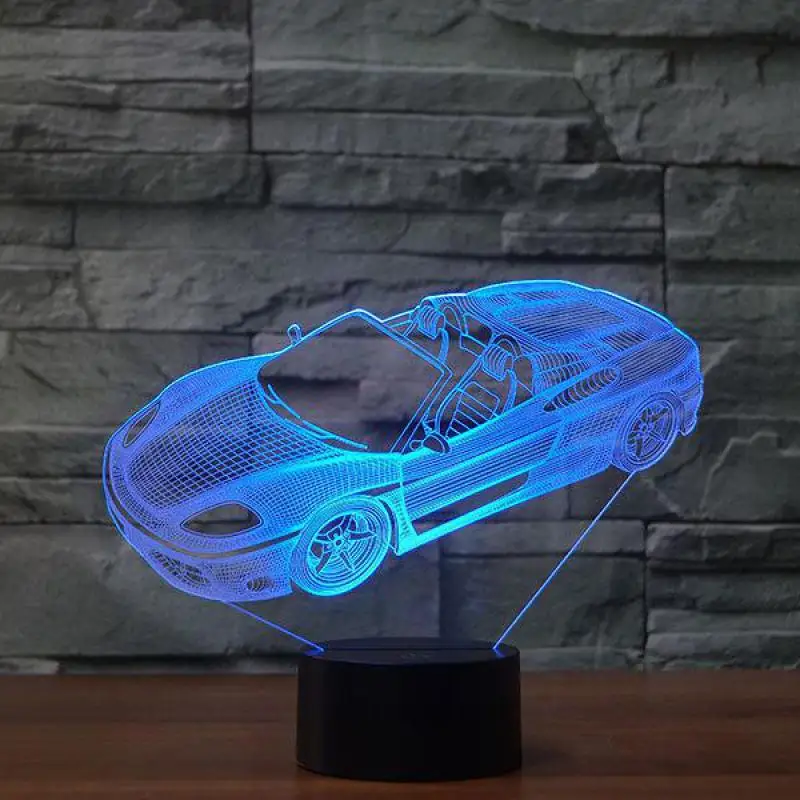 Sports Car Modeling NightLight Customized Led  European Bedside Table Lamp Christmas Gift Children's Toys Desk Lamp