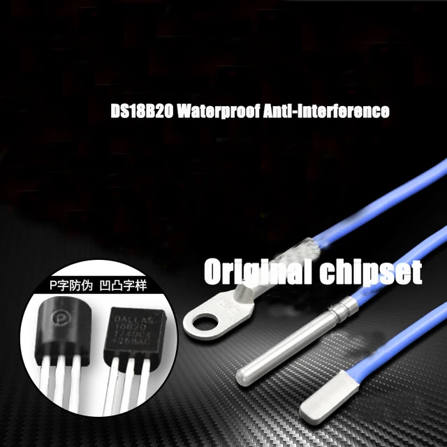 1 szt. Oryginalny wodoodporny czujnik temperatury DS18b20 silikonowy czujnik temperatury ds18b20 6*50MM SMD otwór 18 b20-100cm