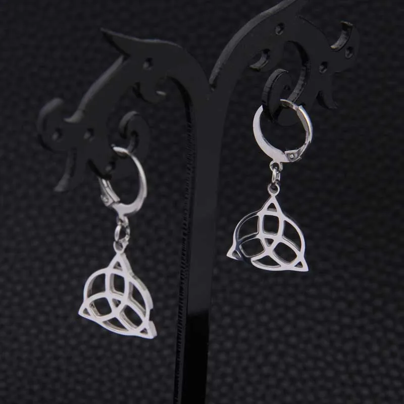 2018 new stainless steel Celtic knot Earrings for women 2pcs/set