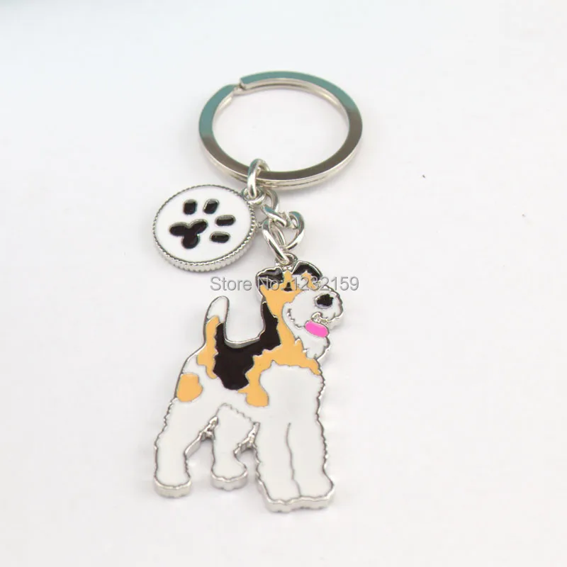 Lovely Terrier key chain dogs key chain Fashion jewelry pet animal pendants gifts for best friends metal car key ring