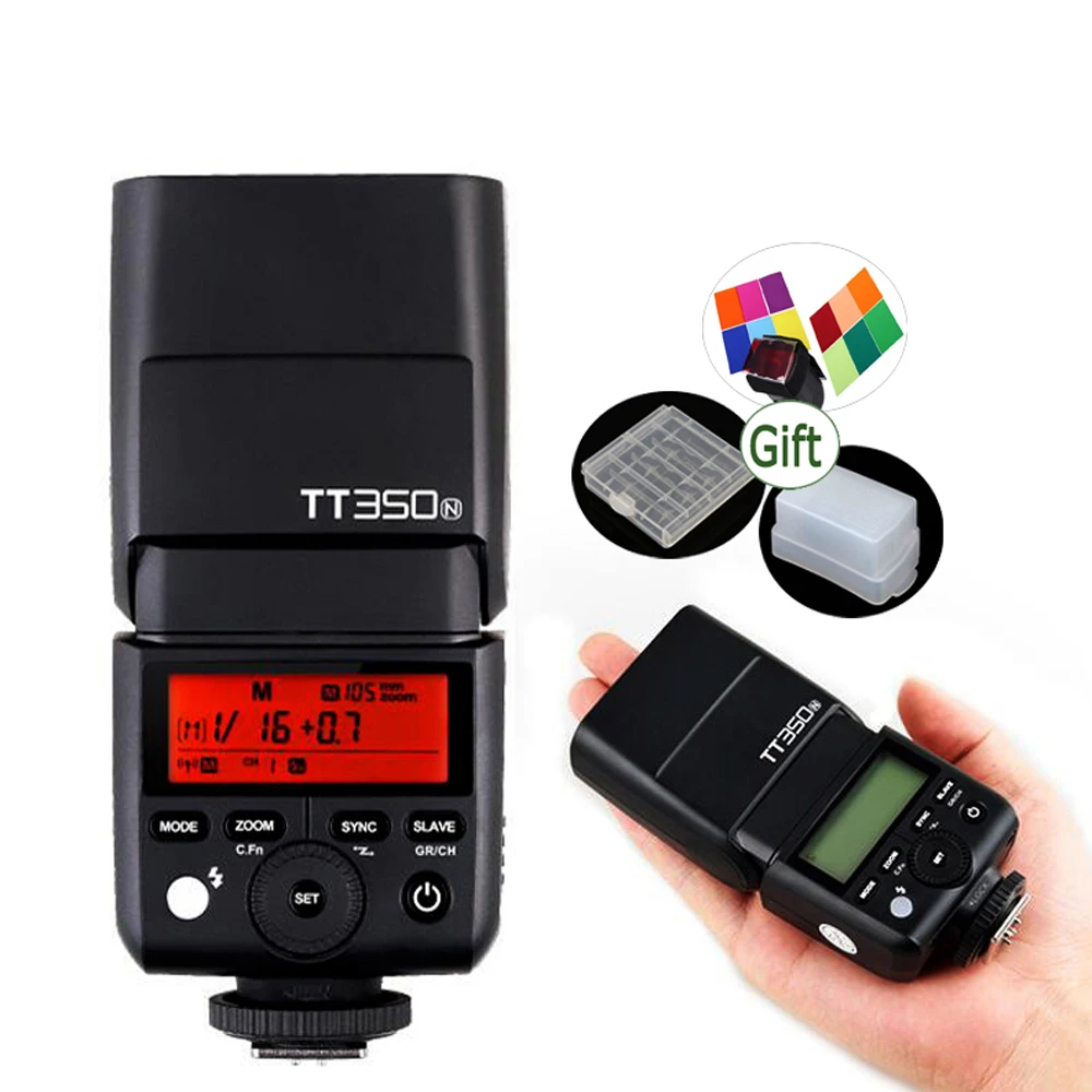 

Godox Mini Speedlite TT350N TTL 2.4G HSS Flash for Nikon Mirrorless DSLR Camera D800 D810 D300 D7100 D610 D5200 D3200 D750