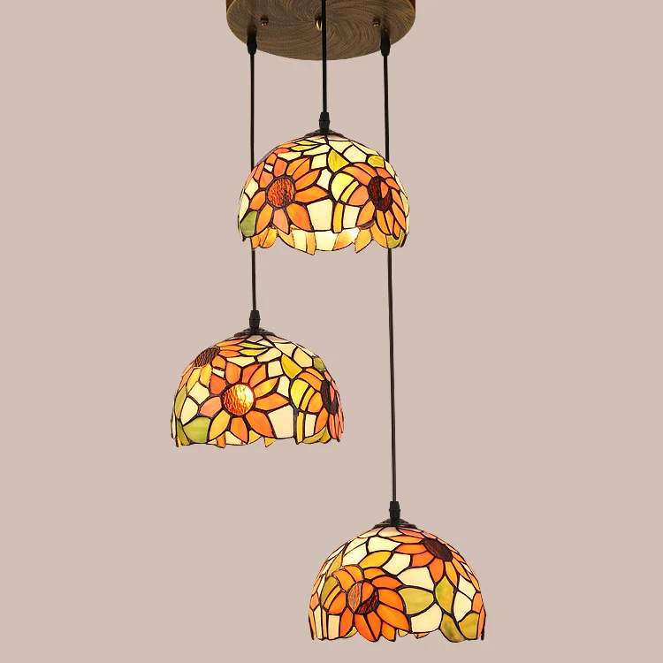 lamp factory whole Pendant Lights Mediterranean Restaurant light 3 head sun flower decorative lamp porch lamp corridor DF116