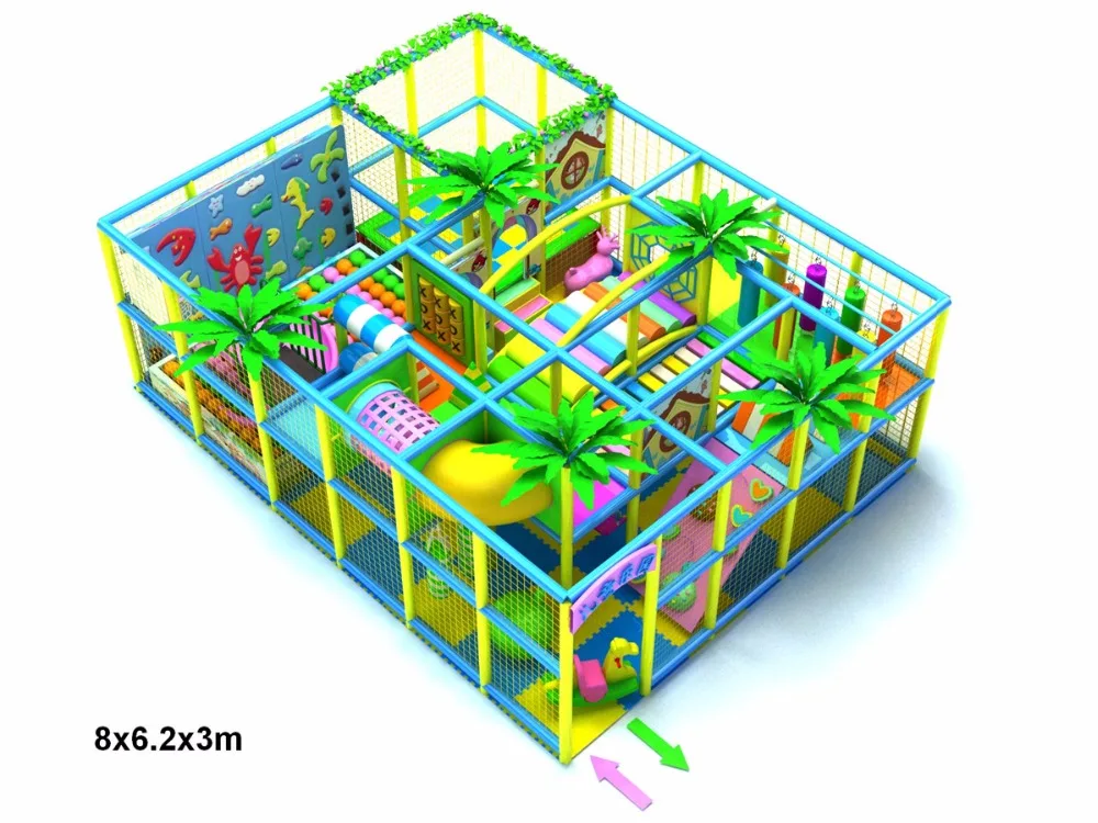 Exported to Romania Indoor Play Zone for Kids Children Indoor Naughty Castle Nontoxic Material HZ-4313