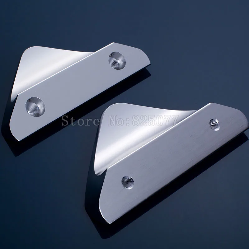 Triangle shape champagne/alumina color aluminum alloy glass door handle bathroom balcony sliding door knob length 150mm JF1325