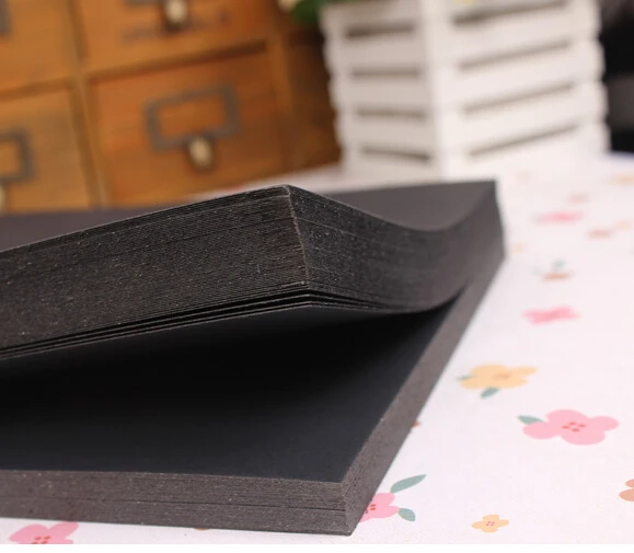 حجم A4 بطاقة ورقية سميكة بلمسة نهائية سوداء غير لامعة لسكرابوكينغ كرافت بطاقات صنع سمك 230GSM