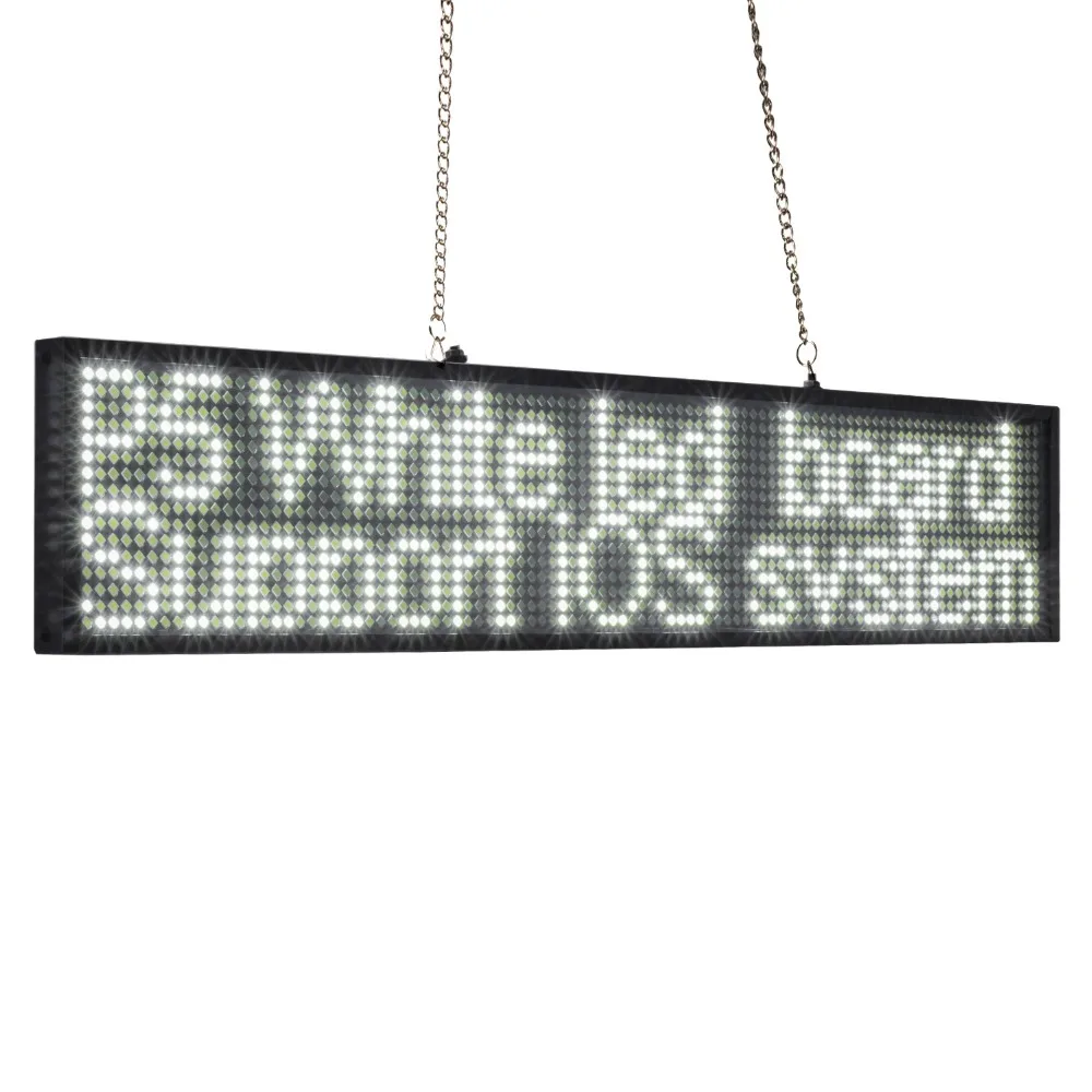 50CM White P5 SMD Store Led Sign Programmable Scrolling Message LED Display Board Time countdown display Russian support