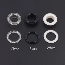 White/Clear/Black Plastic eyelets and Eyelet Punch Die Tool Set for Leather Craft Clothing Grommet Banner 5mm-12mm 100sets