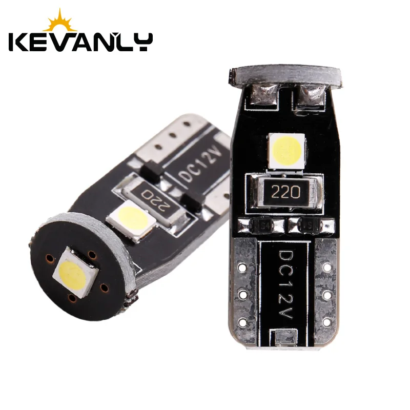 1PCS T10 led w5w 3030 T10 192 194 168 W5W LED Bulbs 3 SMD 3014 Car Tail Lights interior Dome Lamp White DC12V Canbus Error Free