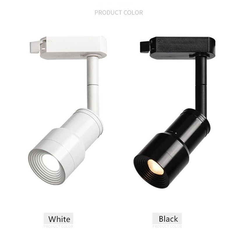 Super Bright LED COB LED Track Lights Zoom LED Track Lamp 5W 7W 10W Focus Clothing Adjustable Store Rail Spot Lights