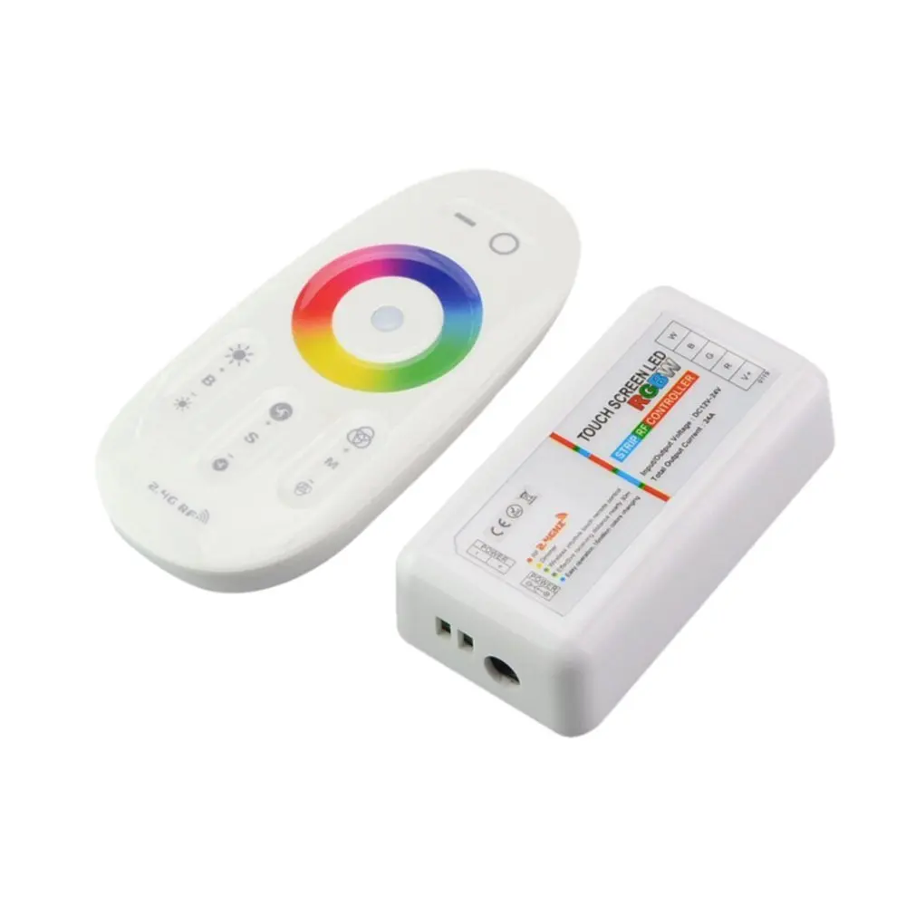 Ekran dotykowy LED kontroler RGB/RGBW 2.4G bezprzewodowy DC12-24V dotykowy pilot RF do taśmy LED RGB/RGBW