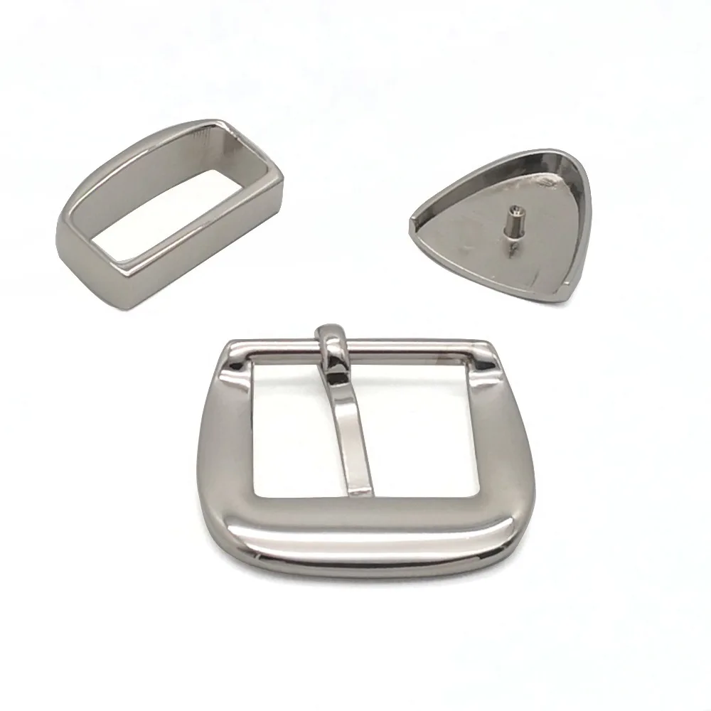 30mm Mirror beautiful metal women men DIY leather craft belt buckle set antique silver color 3pcs parts/set  Accessories