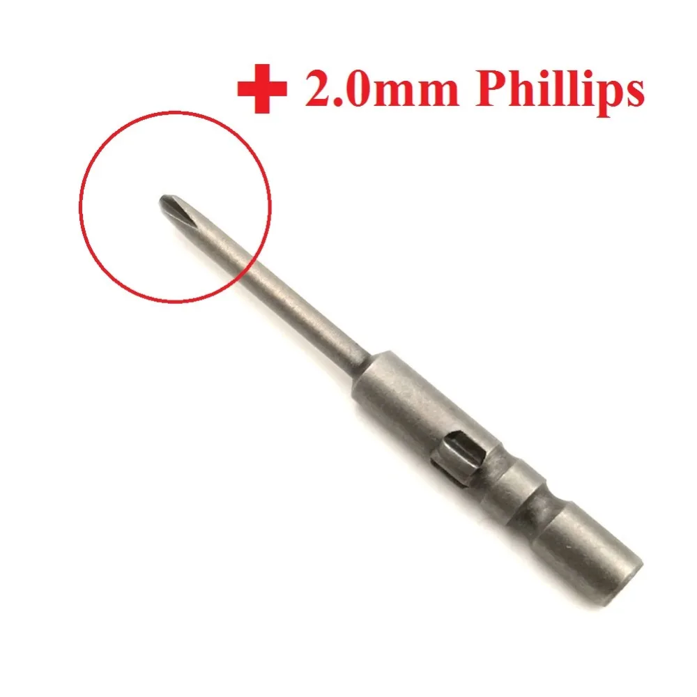 1 pcs 2.0mm 1.5mm 1.2mm Phillips Electric Screwdriver Bit Replacement Head for 800 Electric Batch Tools Part