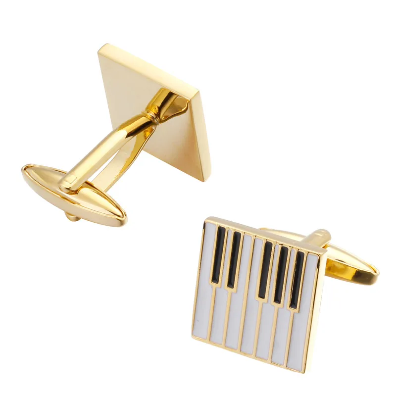 Fashion music series of musical instruments musicians of Sax piano violin Cufflinks brand jewelry men shirt cuff Cufflinks
