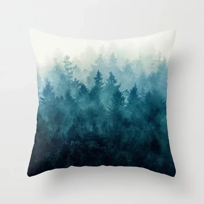 

Hot Selling Pillow So Far From Home Forest Luxury Printing Square Zippered Pillow Sham Personalized Pillowcase