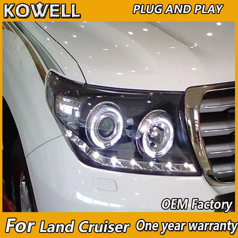 

KOWELL Car Styling for 2007-2012-2015 Land Cruiser Headlights Land Cruiser LED DRL Lens Double Beam H7 HID Xenon Car Accessories