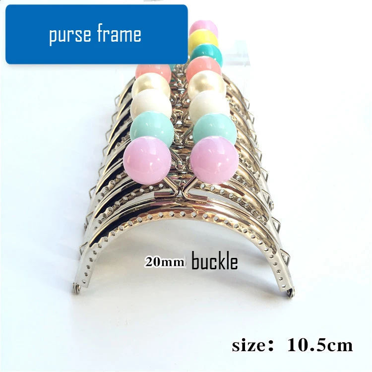 10.5cm silver color women purse frame clasp bag making accessories hardware colorful candy ball kiss buckle lock 10pcs/lot