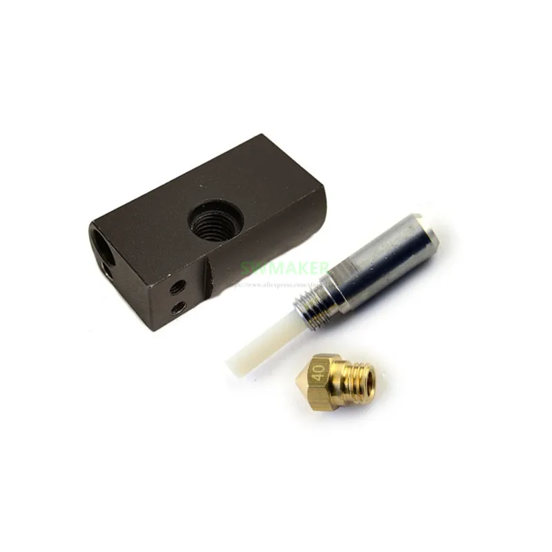 1.75mm D6 MK11 Hotend Kit for Wanhao Duplicator 6 3D printer PTFE linear thermal barrier tube 0.4mm nozzle heater block