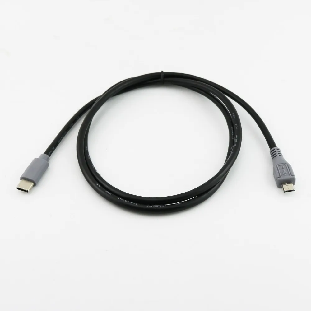 

1pcs USB Type C 3.1 Male To Micro USB 5 Pin B Male Plug Converter OTG Adapter Lead Data Cable for Mobile Macbook 25cm / 1m 3ft