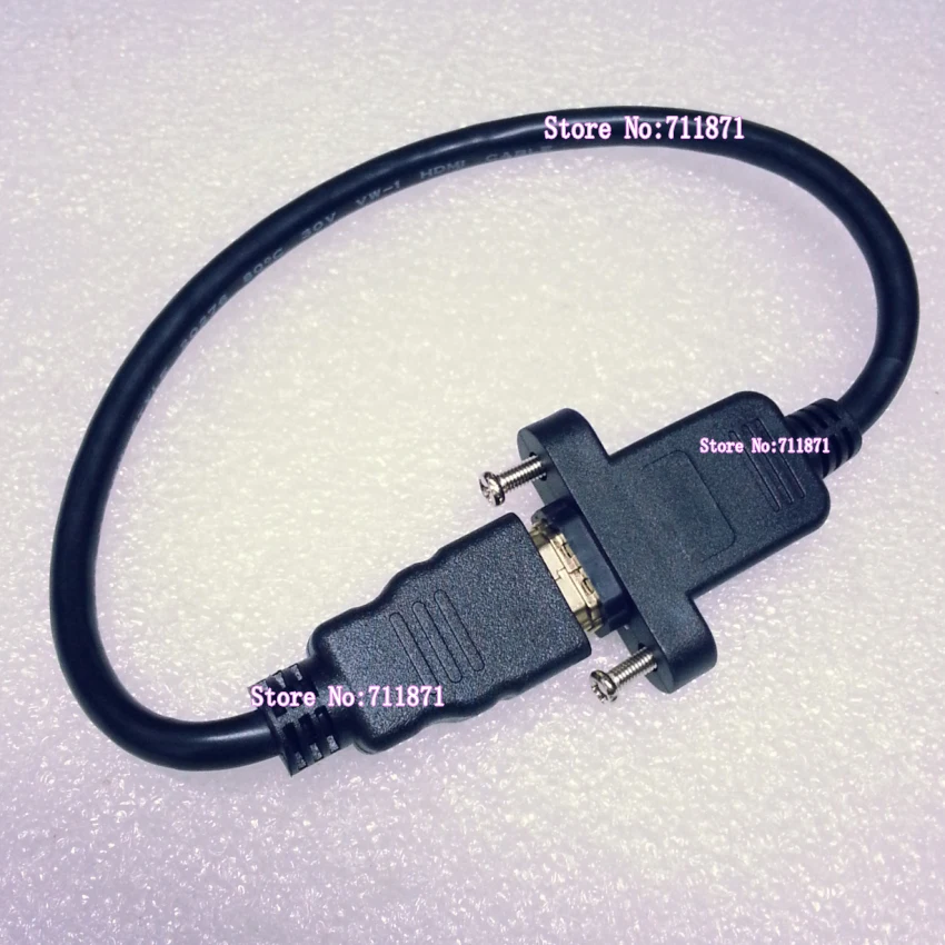 1.4 فولت عالية السرعة المسمار الثابتة HDMI خط كابل متوافق ذكر أنثى مع ثقب المسمار متوافق-HDMI تمديد سلك كابل الحبل