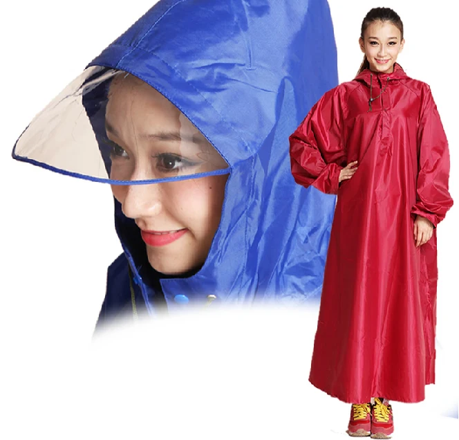 Men Women Bicycle Thick Long Rain Poncho with Sleeves E-bike Fishing Rain Ponchos mujer Long Raincoat Woman Man capa de chuva