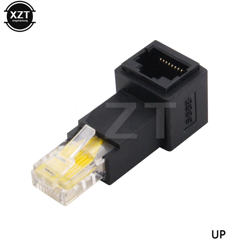newese Up Down Left Right Angled 90 Degree 8P8C FTP STP UTP Cat 5e RJ45 Lan Ethernet Network extension Male to Female hot sale
