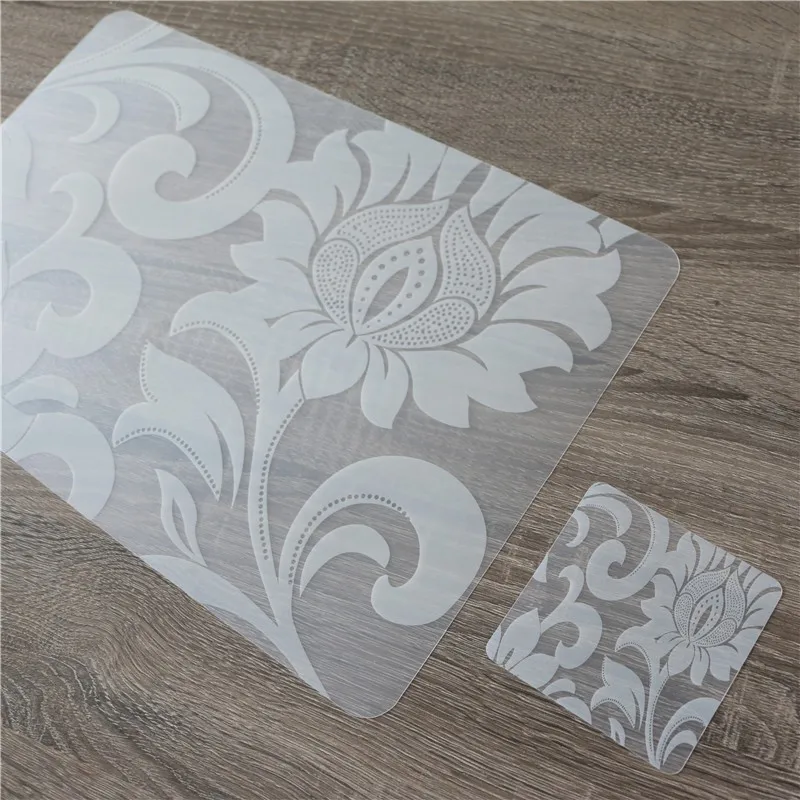 12pcs/lot White Modern kitchen Placemats Pads Table Place Mats flower style cups mat accessories Dining Bar Supplies