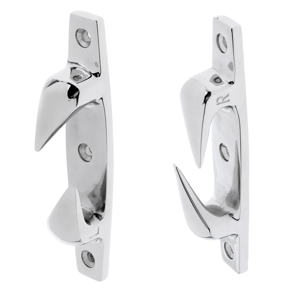 2 Pieces Heavy Duty Premium 316 Stainless Steel Boat Fairlead Cleat Chock Mooring Cleat 119mm 4.69' Car Accessories