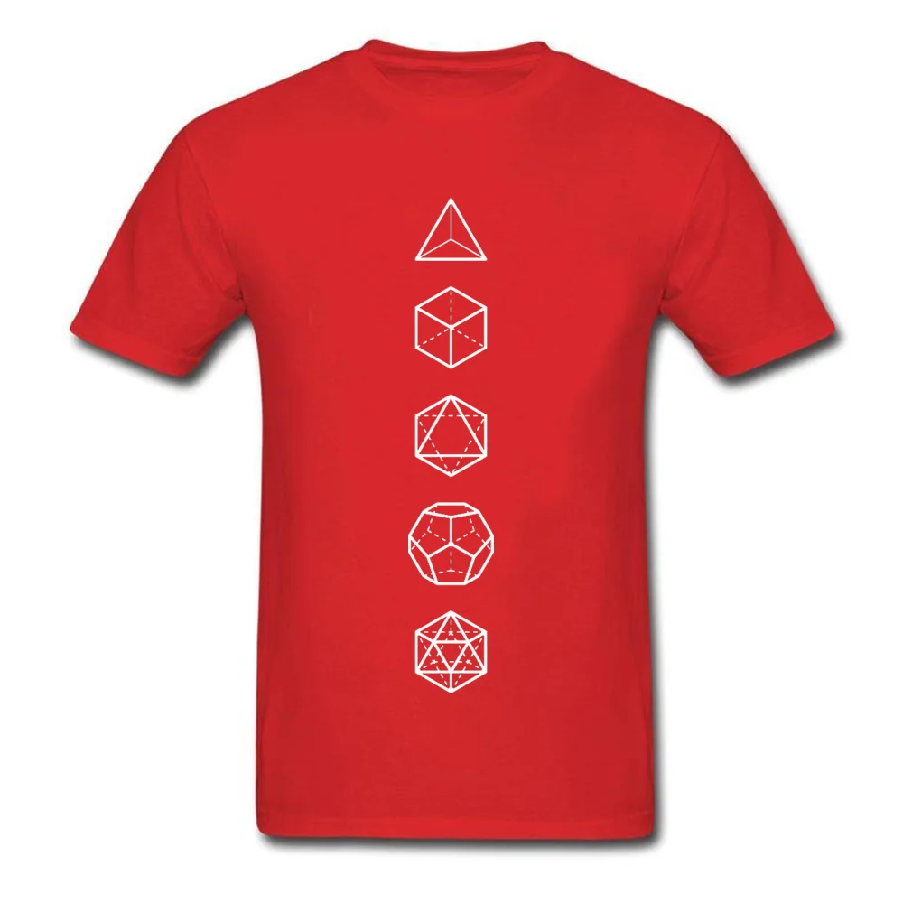 Platonic Solids Sacred Geometric T-Shirt Shapes Math Proportion Men Tops T Shirt 100% Cotton Custom New Tops & Tees