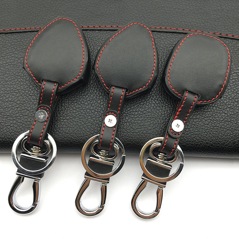 Genuine Leather Men & Women\'s Key Holder Key Chain Car Key Case Cover For Toyota Tarago RAV4 Corolla Camry Celica Avalon 3 key