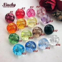 Niucky 12mm Colorful Transparent Half Ball Acrylic Buttons for Sewing Crystal Acrylic Ball Decorative Button Supplies A0301-003