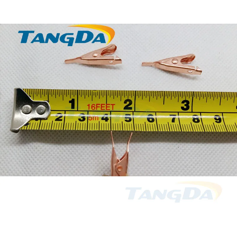 Tangda High quality Pure copper CU flat battery charging equipment test alligator clip electronic trumpet