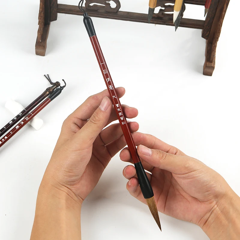 Di alta Qualità di Lana Donnola Capelli Tradizionale Cinese Calligrafia Pennello Penna Set Calligrafia Scrittura Pennello Quattro Gioielli dello Studioso,