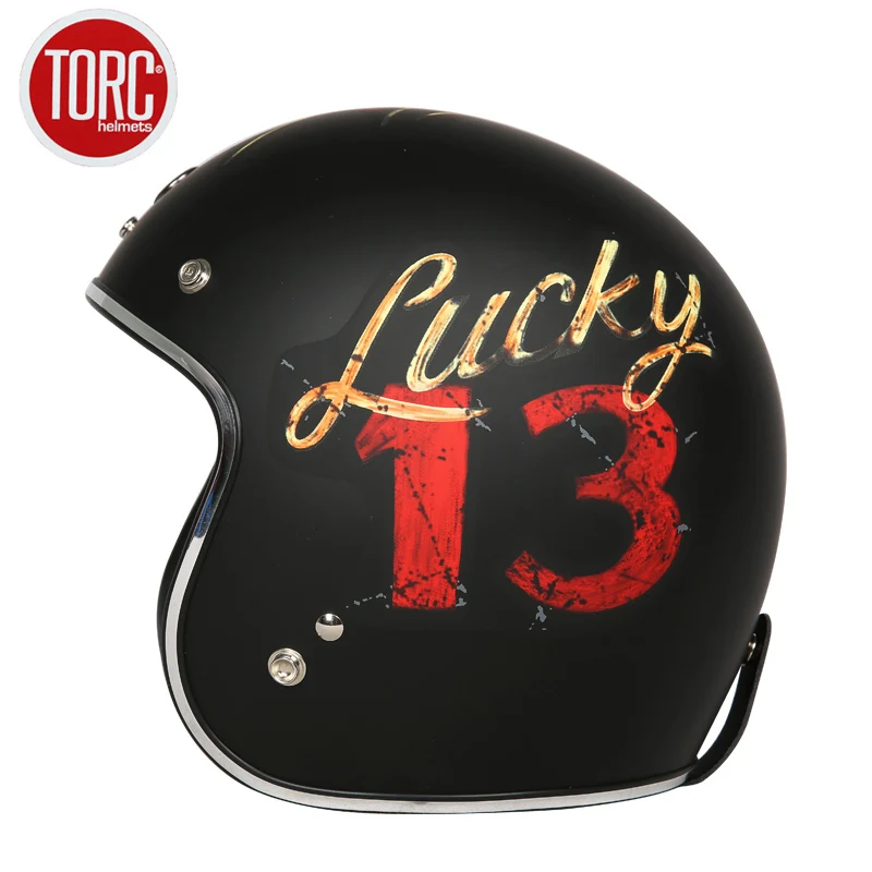 TORC Motorcycle Helmet Retro JET Motorbike Racing Helmet Motocross Open Face Helmets Vintage Capacete Casco Moto DOT Approved