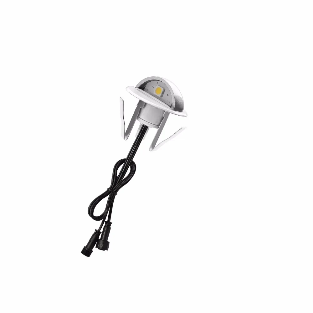 Profesional 12 v 0.4 W Luz Del Jardín Decorativo de Plata Cubierta de La Lámpara Luz Del Piso Al Aire Libre Llevado Encastrable Exterieur B106B