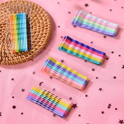 10pcs Macaroon Hair Clip Hairpins Children Candy Cute Girl Alloy Wavy Curved Hairgrip Hair Barrettes Sweet Hair Accessories Set