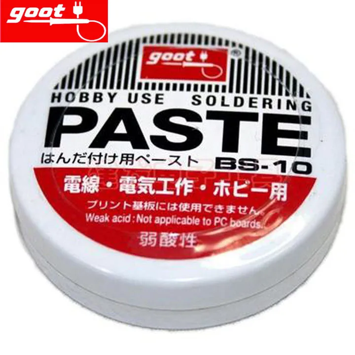 Original Japan GOOT BS-10 Hobby Use Resin Solder Paste NW.10g Weak Acid Welding Flux