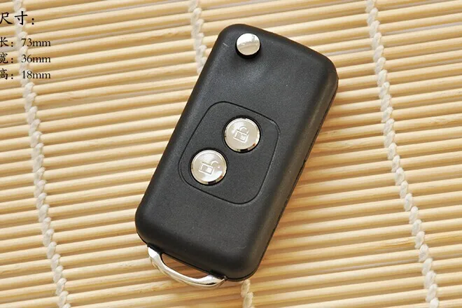 Brand New FOB Key Blanks Case For Peugeot 307 2 Buttons Modified Flip Folding Remote Key Shell  HU83 Blade With Groove