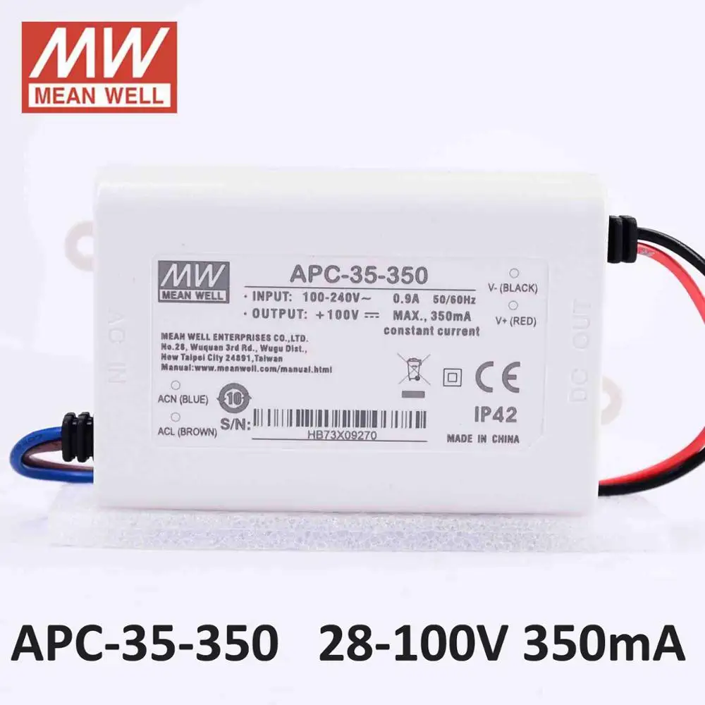 Meanwell LED driver APC-35W Constant current 350mA 500mA 700mA 1050mA Mean well LED power supply driver for led strip light 35W